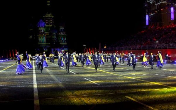 Военный оркестр Азербайджана участвует в международном военно-музыкальном фестивале Спасская башня - Sputnik Азербайджан