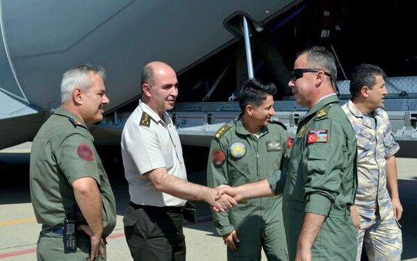 Представители ВВС Турции прибыли в Азербайджан для участия в учениях TurAz Qartalı-2019 - Sputnik Азербайджан