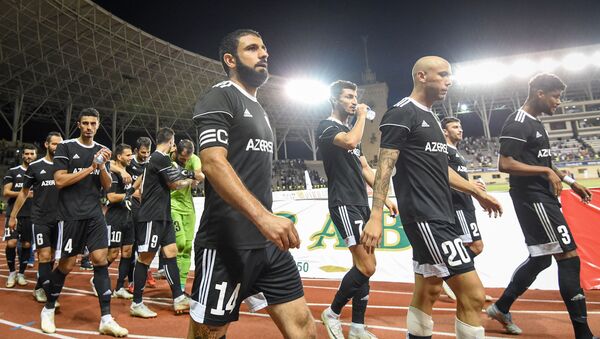 Матч квалификационного раунда плей-офф Лиги Европы по футболу между азербайджанским Карабахом и североирландским Линфилдом - Sputnik Azərbaycan