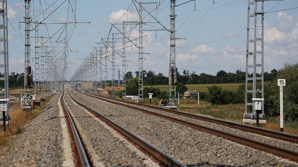 Железнодорожные пути, фото из архива - Sputnik Азербайджан