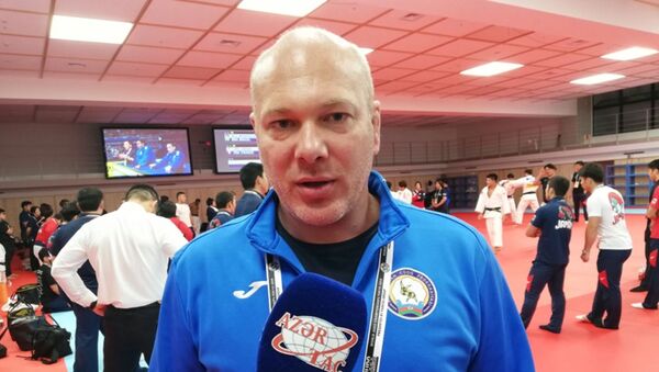 главный тренер сборной Азербайджана по дзюдо Руслан Машуренко - Sputnik Азербайджан