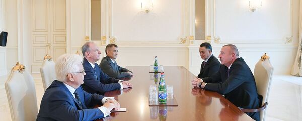 Президент Азербайджана Ильхам Алиев принял делегацию во главе с секретарем Совета безопасности России Николаем Патрушевым - Sputnik Азербайджан