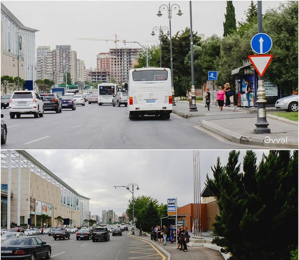 В Баку перенесена автобусная остановка В Баку перенесена автобусная остановка - Sputnik Азербайджан