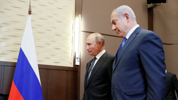 Президент России Владимир Путин и премьер-министр Израиля Биньямин Нетаньяху - Sputnik Азербайджан