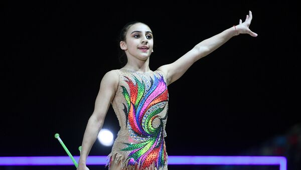 Зохра Агамирова на чемпионате Европы по художественной гимнастике в Баку - Sputnik Азербайджан