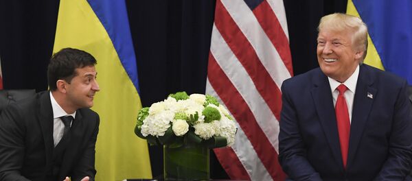 Президент США Дональд Трамп и президент Украины Владимир Зеленский, фото из архива - Sputnik Азербайджан