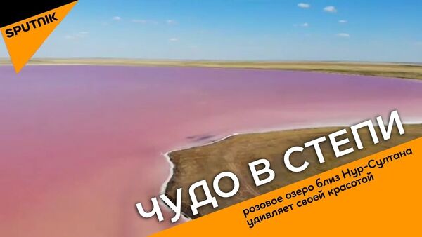 Чудо в степи: розовое озеро близ Нур-Султана удивляет своей красотой - Sputnik Азербайджан