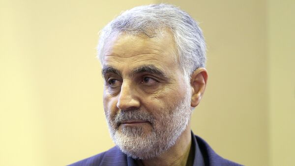 İran kəşfiyyatı İran İslam İnqilabı Keşikçiləri Korpusunun (İİKK) Qüds Ordusu korpusunun başçısı, general-mayor Qasim Süleymani - Sputnik Azərbaycan