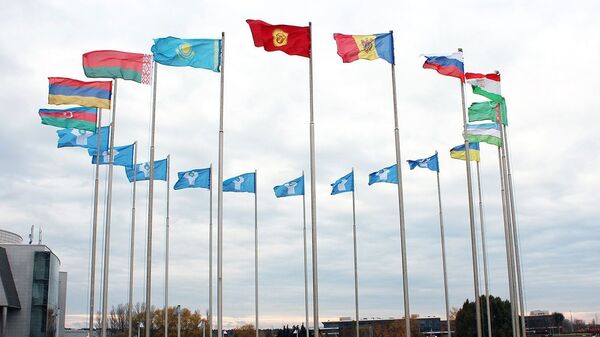 Эмблема и флаги участников Содружества Независимых Государств - Sputnik Азербайджан