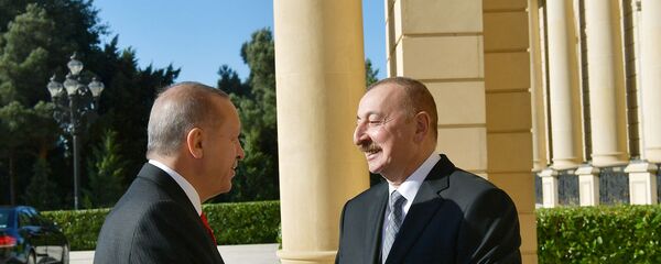 Президент Азербайджана Ильхам Алиев и Президент Турции Реджеп Тайип Эрдоган Президент Азербайджана Ильхам Алиев и Президент Турции Реджеп Тайип Эрдоган - Sputnik Азербайджан