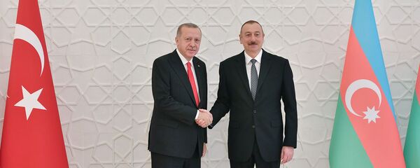 Президент Азербайджана Ильхам Алиев и Президент Турции Реджеп Тайип Эрдоган - Sputnik Азербайджан