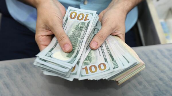 Доллары в руках, архивное фото - Sputnik Azərbaycan