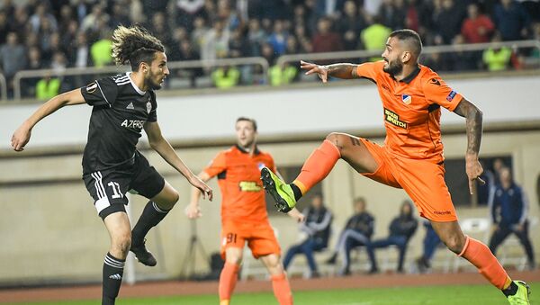 Матч третьего тура группы A Лиги Европы по футболу между азербайджанским Карабахом и кипрским АПОЭЛ - Sputnik Azərbaycan
