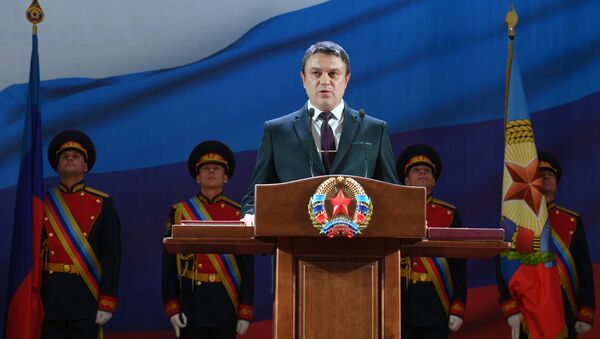 Глава самопровозглашенной Луганской народной республики Леонид Пасечник  - Sputnik Азербайджан