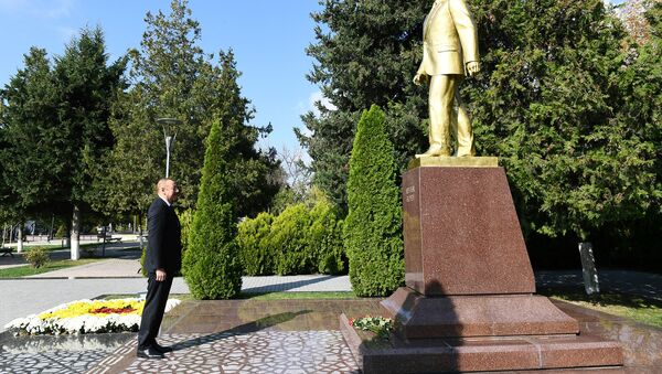 Президент Ильхам Алиев прибыл в Габалинский район - Sputnik Azərbaycan