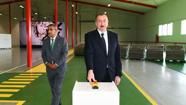 Prezident İlham Əliyev Ağdaşda Biyan Sənaye Parkının açılışında iştirak edib - Sputnik Азербайджан