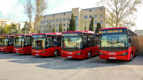 Bakıya gətirilən yeni “İsuzu Citibus” markalı avtobuslar - Sputnik Azərbaycan