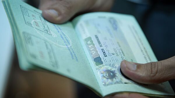 Виза в паспорте гражданина Азербайджана, фото из архива - Sputnik Азербайджан