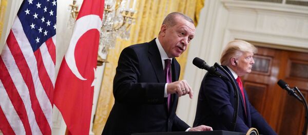 ABŞ Prezidenti Donald Tramp və Türkiyə Prezidenti Rəcəb Tayyib Ərdoğan ABŞ Prezidenti Donald Tramp və Türkiyə Prezidenti Rəcəb Tayyib Ərdoğan - Sputnik Азербайджан