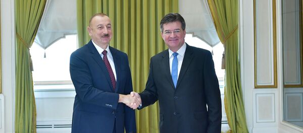 Президент Ильхам Алиев принял делегацию во главе с министром иностранных и европейских дел Словакии Мирославом Лайчаком - Sputnik Азербайджан