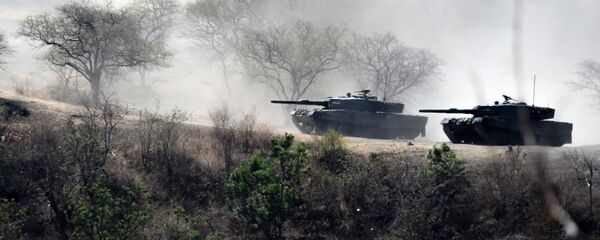 Немецкие танки Leopard 2A4 Немецкие танки Leopard 2A4 - Sputnik Азербайджан