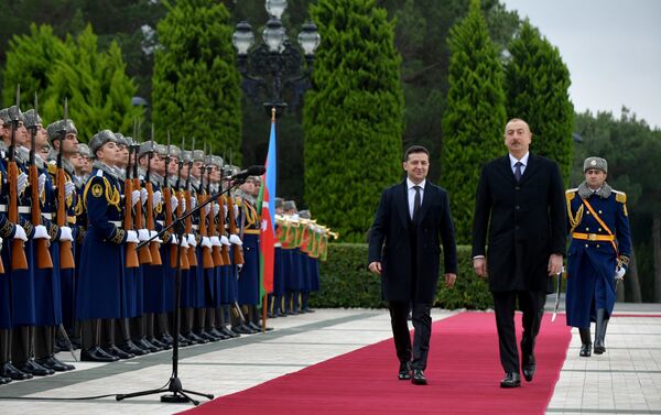 Встреча Президента Азербайджана Ильхама Алиева и Президента Украины Владимира Зеленского - Sputnik Азербайджан