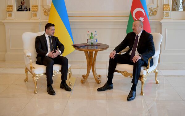 Встреча Президента Азербайджана Ильхама Алиева и Президента Украины Владимира Зеленского - Sputnik Азербайджан