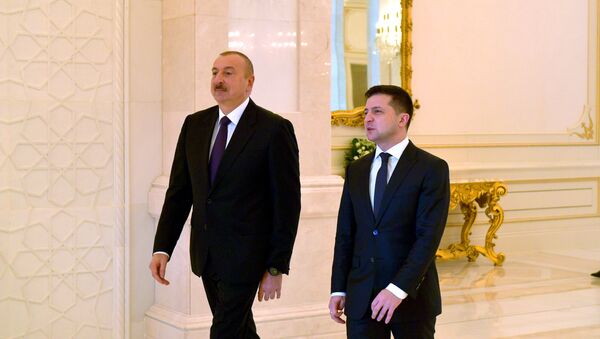 Встреча президента Азербайджана Ильхама Алиева и президента Украины Владимира Зеленского, фото из архива - Sputnik Азербайджан