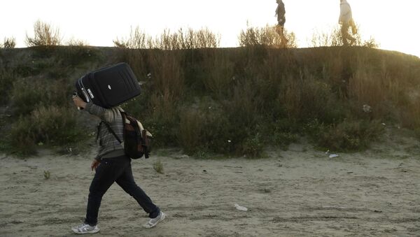 Мигрант с багажом, фото из архива - Sputnik Азербайджан