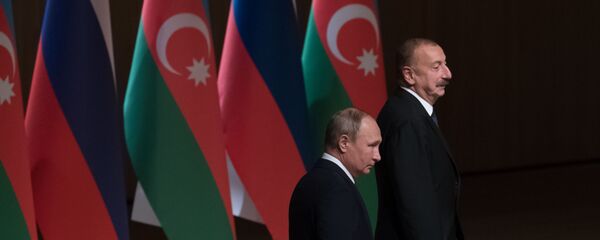 Президент РФ Владимир Путин и президент Азербайджана Ильхам Алиев - Sputnik Азербайджан
