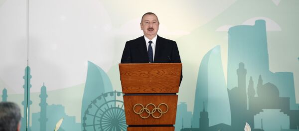 Президент Ильхам Алиев на церемонии, посвященной спортивным итогам 2019 года Президент Ильхам Алиев на церемонии, посвященной спортивным итогам 2019 года - Sputnik Азербайджан