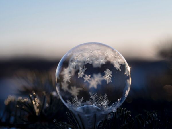 Снежинки на пузыре - Sputnik Азербайджан