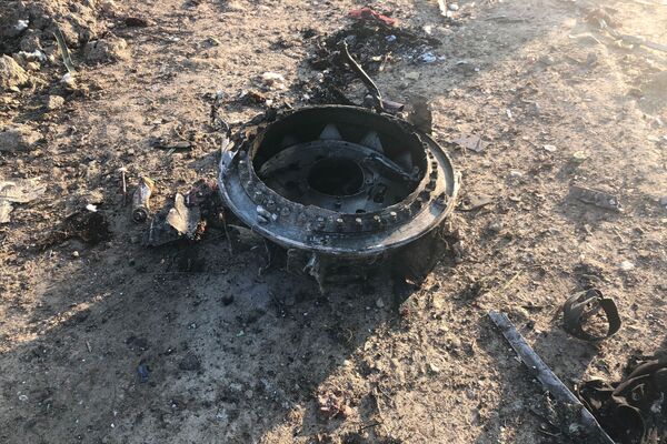 Обломки на месте крушения саомлета в Иране - Sputnik Азербайджан