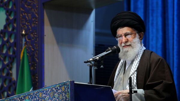Духовный лидер Ирана аятолла Али Хаменеи, фото из архива - Sputnik Azərbaycan
