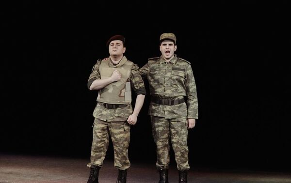 Премьера оперы Mübariz, посвящённой жизни Национального героя Мубариза Ибрагимова и памяти шехидов Карабахской войны, в Культурном центре Службы государственной безопасности - Sputnik Азербайджан