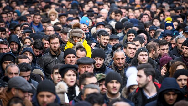 Траурное шествие на Аллее шехидов 20 января 2020 года - Sputnik Azərbaycan