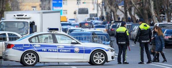 Сотрудники дорожной полиции, фото из архива  - Sputnik Азербайджан