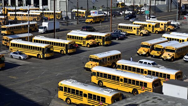 Школьные автобусы, фото из архива - Sputnik Азербайджан