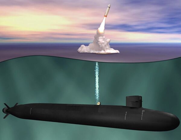 Иллюстрация подводной лодки Ohio Replacement - Sputnik Азербайджан