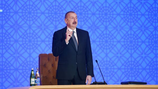 İlham Əliyev konfransda iştirak edir  - Sputnik Азербайджан