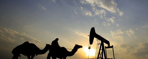 Нефтяной насос в пустыне в Бахрейне, фото из архива - Sputnik Азербайджан