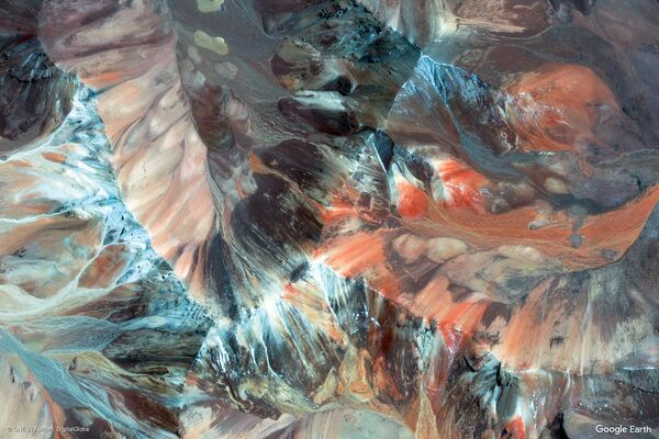 Изображение из космоса провинции Паринакота в составе области Арика-и-Паринакота, Чили - Sputnik Азербайджан