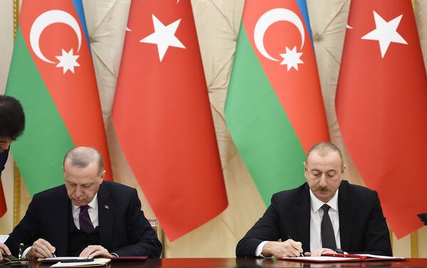 Подписание азербайджано-турецких документов - Sputnik Азербайджан