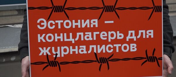 В Москве прошел пикет в защиту сотрудников Sputnik Эстония В Москве прошел пикет в защиту сотрудников Sputnik Эстония - Sputnik Азербайджан