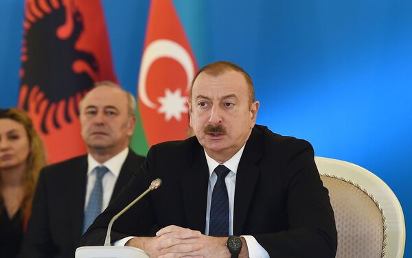 Президент Ильхам Алиев на заседании министров Консультативного совета Южного газового коридора - Sputnik Азербайджан