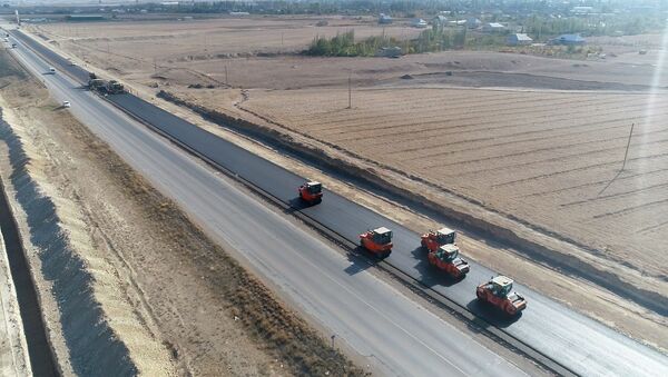 Работы на автомагистрали на автомагистрали Баку-Алят-Газах-госграница с Грузией - Sputnik Азербайджан