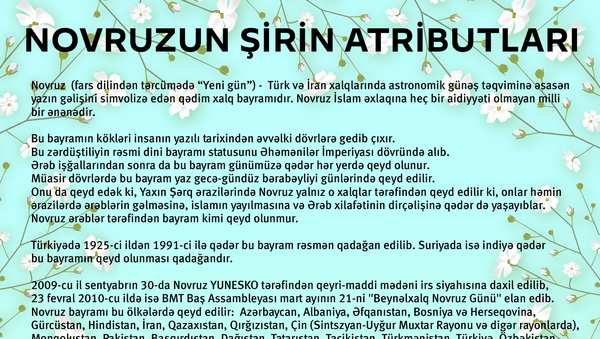 İnfoqrafika: Novruz atributaları - Sputnik Azərbaycan
