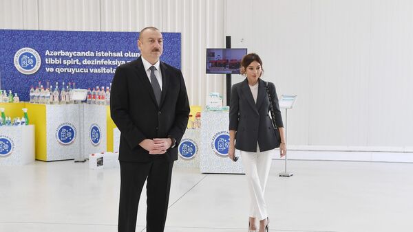 Президент Ильхам Алиев в Сумгайытском химическом промышленном парке - Sputnik Azərbaycan