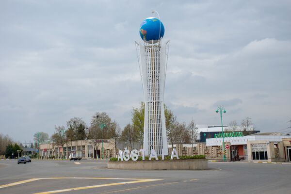 Ağstafa  şəhərinin girişində boş yollar - Sputnik Azərbaycan