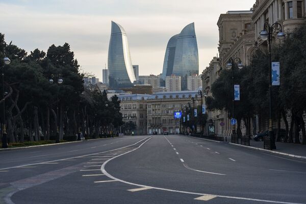 Пустая улиц в Баку, фото из архива - Sputnik Azərbaycan